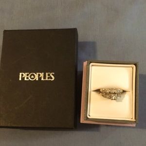 SOLD Authentic 14K Gold diamond ring.